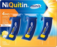 Image of 10x60 NiQuitin Minis 4mg Citrus 600 Lozenges Total Long Expiry
