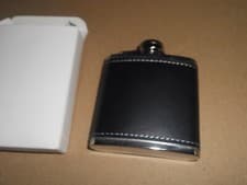 Image of Brand new Black Stainless Steel 3oz Hip Flask - GREAT GIFT !! new uk seller
