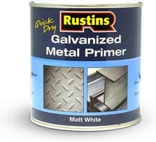 Image of Rustins Galvanized Metal Primer White Matt Anti-Corrosion 250ml/500ml/1L