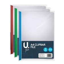 Image of The U.® A4 Clipbar File, 4pk.