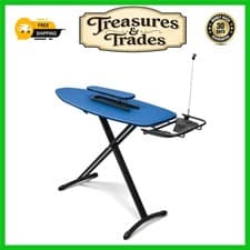 Image of Deluxe Extra Wide Ironing Board with Sleeve Board, Adjustable Height, 46x122 cm