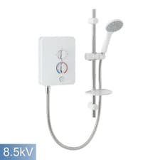 Image of 8.5kW Universal Fast Fit Electric Shower White Bathroom Shower