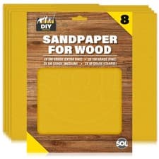 Image of 8 Assorted Sandpaper Sheets 60 100 150 240 Mixed Grit Fine Extra Medium Coarse