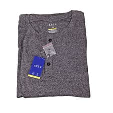 Image of Premier Flex Henley 4XB Big & Tall Apt. 9 Charcoal Jaspe Extra Big Comfort Shirt