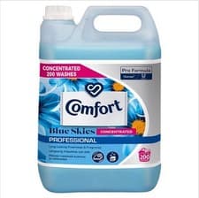 Image of Comfort Fabric Softener Blue Skies Concentrated Laundry Clothes 200 Washes 5L