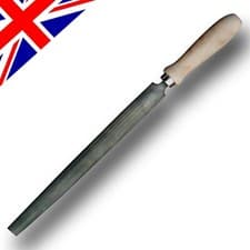 Image of 10" 250mm Half Round File Smooth Engineers File (with Wooden Handle fitted)