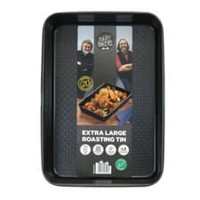 Image of Hairy Bikers Extra Large Roasting Tin Black 40x28x8cm Non-Stick dishwasher Safe
