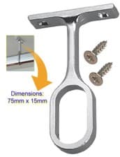 Image of OVAL FULL KIT EXTRA STRONG WARDROBE CHROME HANGING RAIL MANY SIZES WITH SCREWS