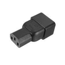Image of AC125V/15A AC250V/10A IEC320 Male C20 to Female C13 Power Socket Adapter Black