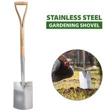 Image of Digging Trench Drainage Shovel Heavy Duty Garden Spade Digger with Ash Wood Hand