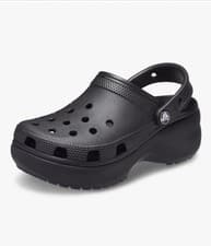 Image of Crocs Classic Platform Thermoplastic Women's Black Clogs New Size 10