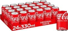 Image of Coca Cola Classic Can Cola, Tray 330 ml (Pack of 24)