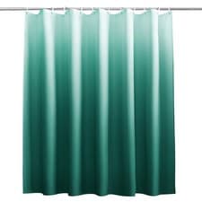 Image of Shower Curtain 100% Polyester Fabric Modern Designer Washable + 12 Hooks