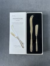 Image of Arthur Price- Monsoon Home -Champagne Mirage Cheese & Butter Knife Set- New