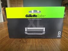 Image of Genuine Gillette Labs Razor Blades 8 Cartridge Pack Shave Shaving New Boxed UK