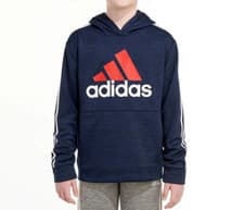 Image of adidas Boy's (Kids) Navy Essential Fleece Hoodie (AA7834) Sizes L/XL