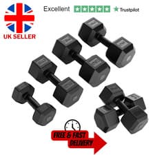 Image of Exersci Hex Dumbbells 2.5kg - 10kg Hand Weights Home Gym Fitness Workout