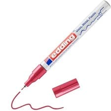 Image of edding 780 gloss paint marker - red - 1 paint marker - extra-fine round nib 0.8