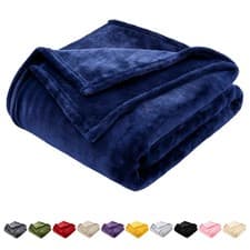 Image of Extra Large Fleece Blanket Sofa Bed Mink Throw Faux Fur Blankets Warm Travel UK