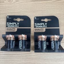 Image of Duracell Plus C Alkaline Batteries 1.5V LR14 2-Pack of 2 (Total 4 Batteries)