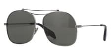 Image of Alexander McQueen Sunglases AM0088s 001 Ruthenium Shades Gray Lens 59-15-145