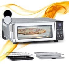 Image of Klarstein Compact Air Fryer Oven, Fast Heating 1700W Air Fryer, Vertical Storage