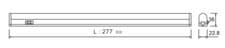 Image of Knightbridge 230V 4w/9w/13w/18w/22w LED Linkable Striplight 3000K, Warm White