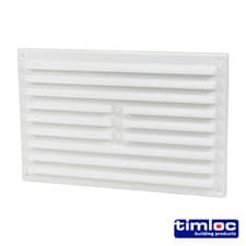 Image of Timco Timloc Internal Plastic Louvre Grille Vent White 260x170 Draught Air Flow