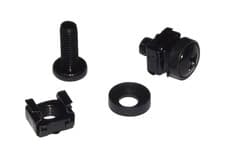 Image of 100 PACK Of M6 BLACK Cage Nut Sets (100x Cagenuts 100x Bolts 100x Washers)