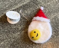 Image of Felt Fried Egg Hanging Decoration