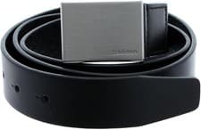Image of Calvin Klein Men Belt Formal Plaque 3.5 Cm Leather Black Belt Size 38Inch/ 95cms