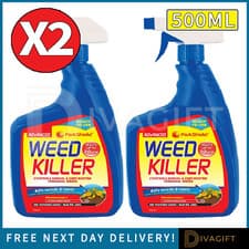 Image of 2 x WEEDKILLER ADVANCED WEED KILLER SPRAY 500MLFAST ACTING KILLS FOR WEEDS ROOTS