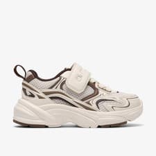 Image of Clarks Boys Crafton Park Toddler Off White Combination Trainers Textile Casual