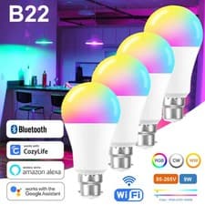 Image of Smart RGB LED Light Bulb for Apps by iOS Android Amazon Alexa Google Home NEW