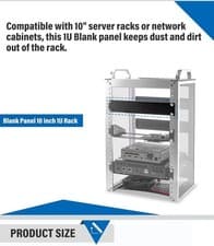 Image of GeeekPi 1U Rack Mount Blank Panel for 10 Inch Server Rack/DeskPi RackMate T0/1/2