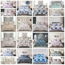 Image of Duvet Covers Bedding Set 4 Piece Quilt Cover Complete Sets Pillow Case & Sheet
