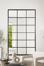 Image of Extra Large Black Window Leaner - Wall Mirror 79" X 47" 200 x 120cm MirrorOutlet