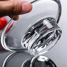 Image of PACK OF 2 / Standard Replacement Glass Soap Dish High Quality New - Transparent
