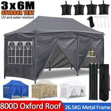 Image of 3x6m Heavy Duty Pop up Canopy Tent Marquee Garden Party Tent Outdoor with 4 Side
