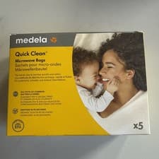 Image of Medela Quick Clean Microwave Bags Pack of 5 BPA FREE - Opened Box Never Used