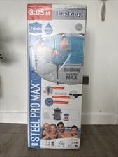 Image of Bestway Steel Pro Max Round Frame Swimming Pool with Filter Pump - Grey