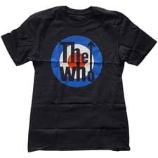Image of The Who T Shirt Classic MOD Target Band Logo new Official Mens Black