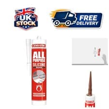 Image of Evo 310ml Flexible Silicone Sealant - Brown, Waterproof for Various Applications