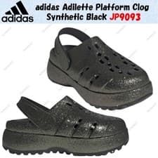 Image of adidas Adilette Platform Clog Synthetic Black JP9093 Men's Size