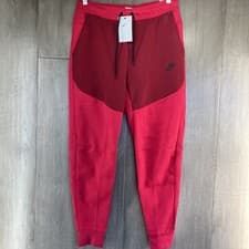 Image of Nike Sportswear Tech Fleece Joggers Pants Berry Red Men's size Large CU4495-643