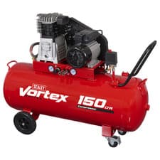 Image of Sealey 150L Belt Drive Air Compressor with Cast Cylinders 3hp SAC1153B