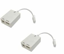 Image of Dynamode ADSL Broadband & Phoneline Microfilter / Splitter Pack of 2