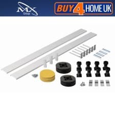 Image of Riser Kit Shower Tray Easy Plumb Stone Enclosure Straight Square/Rectangle White