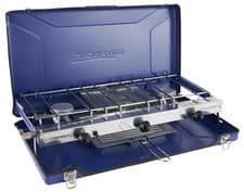 Image of Campingaz Camping Chef Folding Double Burner Briefcase Style Stove with Grill