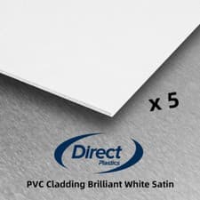 Image of PVC White Wall Cladding - 8ft x 4ft x 1.5mm - 5 SHEET OFFER